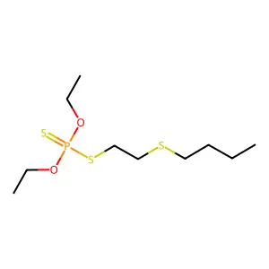 Phosphorodithioic acid, S-(2-butylthioethyl) O,O-diethyl ester structure