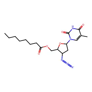 5'-O-Octanoyl AZT structure