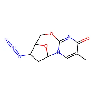 2,5'-Anhydro-3'-azido-3'-deoxythymidine structure