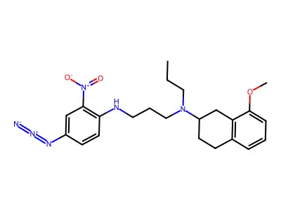 8-Methoxy-2-(N-n-propyl-N-3-(2-nitro-4-azidophenyl)aminopropyl)aminotetralin structure