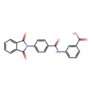 3-(4-(1,3-Dioxoisoindolin-2-yl)benzamido)benzoic acid structure
