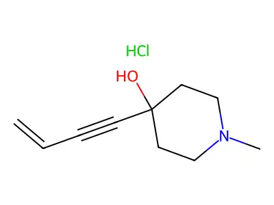 4-Piperidinol, 4-(3-buten-1-ynyl)-1-methyl-, hydrochloride structure
