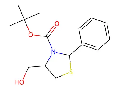 tert-Butyl 4-(hydroxymethyl)-2-phenyl-1,3-thiazolidine-3-carboxylate structure