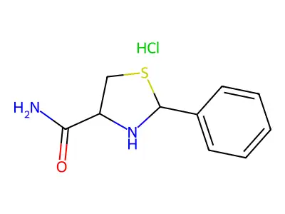 4-Thiazolidinecarboxamide, 2-phenyl-, monohydrochloride structure