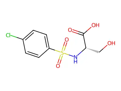L-Serine, N-[(4-chlorophenyl)sulfonyl]- structure