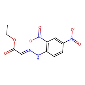 Acetic acid, [(2,4-dinitrophenyl)hydrazono]-, ethyl ester, (E)- structure