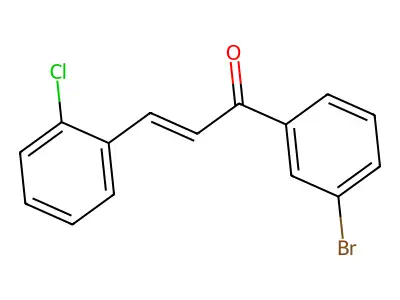 1-(3-Bromophenyl)-3-(2-chlorophenyl)prop-2-en-1-one structure