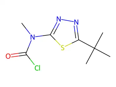 Carbamic chloride, N-[5-(1,1-dimethylethyl)-1,3,4-thiadiazol-2-yl]-N-methyl- structure