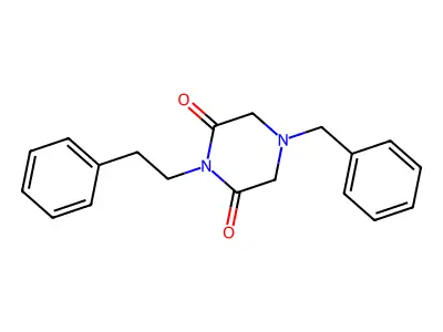 1-(2-Phenylethyl)-4-(phenylmethyl)-2,6-piperazinedione structure