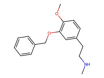 Benzeneethanamine, 4-methoxy-N-methyl-3-(phenylmethoxy)- structure