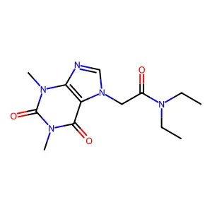 2-(1,3-dimethyl-2,6-dioxo-1,2,3,6-tetrahydro-7H-purin-7-yl)-N,N-diethylacetamide structure