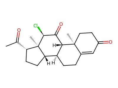 12-alpha-Chloropregn-4-ene-3,11,20-trione structure