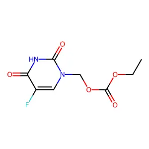 1-(Ethoxycarbonyloxymethyl)-5-fluorouracil structure