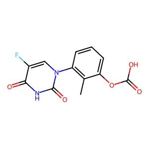 1-(Phenoxycarbonyloxymethyl)-5-fluorouracil structure