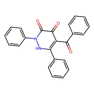 3(2H)-Pyridazinone, 5-benzoyl-4-hydroxy-2,6-diphenyl- structure