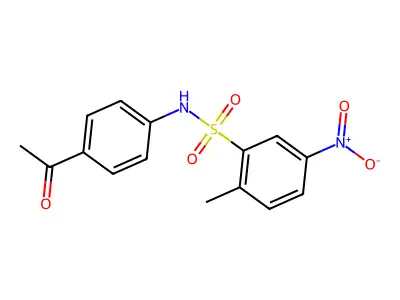 Benzenesulfonamide, N-(4-acetylphenyl)-2-methyl-5-nitro- structure