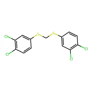 Bis(3,4-dichlorophenylthio)methane structure