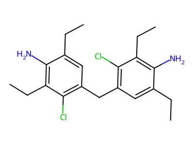 4,4'-亚甲基双(3-氯-2,6-二乙基苯胺) structure