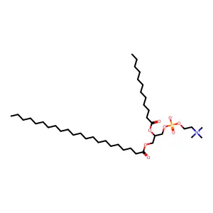 1-Behenyl-2-lauryl-sn-glycero-3-phosphocholine structure