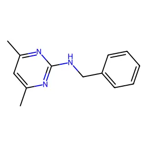 N-benzyl-4,6-dimethylpyrimidin-2-amine structure