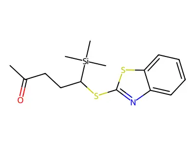 2-Pentanone, 5-(2-benzothiazolylthio)-5-(trimethylsilyl)- structure