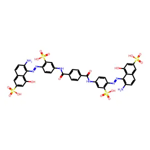 2-Naphthalenesulfonic acid, 5,5'-(terephthaloylbis(imino(2-sulfo-p-phenylene)azo))bis(6-amino-4-hydroxy- structure