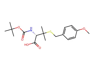 Boc-beta,beta-dimethyl-Cys(Mob)-OH structure