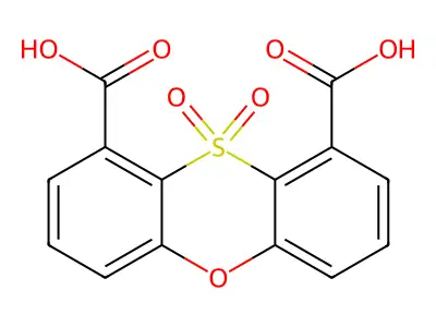 1,9-Dicarboxyphenoxathiin-10,10-dioxide structure