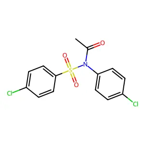 N-(4-chlorobenzenesulfonyl)-N-(4-chlorophenyl)acetamide structure