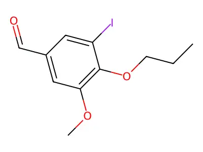 3-Iodo-5-methoxy-4-propoxybenzaldehyde structure