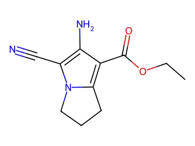ethyl 6-amino-5-cyano-2,3-dihydro-1H-pyrrolizine-7-carboxylate structure