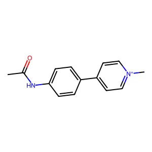 1-Methyl-4-(4'-acetamidophenyl)pyridinium structure