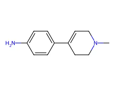 4'-氨基-1-甲基-4-苯基-1,2,3,6-四氢吡啶 structure