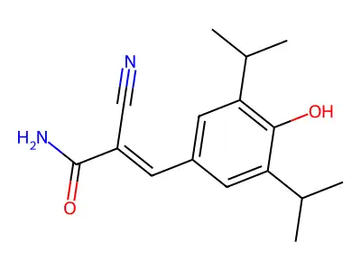 2-Propenamide, 2-cyano-3-(4-hydroxy-3,5-bis(1-methylethyl)phenyl)- structure