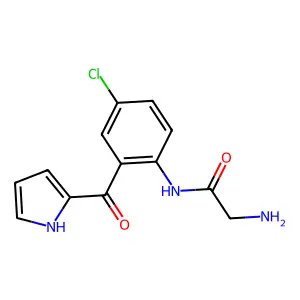 2-amino-N-[4-chloro-2-(1H-pyrrole-2-carbonyl)phenyl]acetamide structure