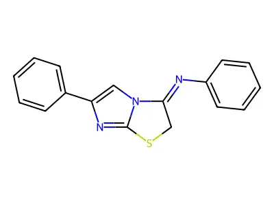 N-(6-Phenylimidazo(2,1-b)thiazol-3(2H)-ylidene)benzenamine structure