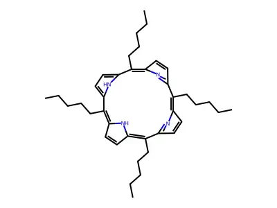 Tetrapentylporphyrin structure