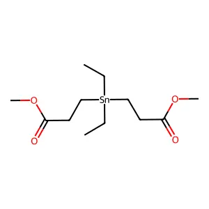 Propanoic acid, 3,3'-(diethylstannylene)bis-, dimethyl ester structure