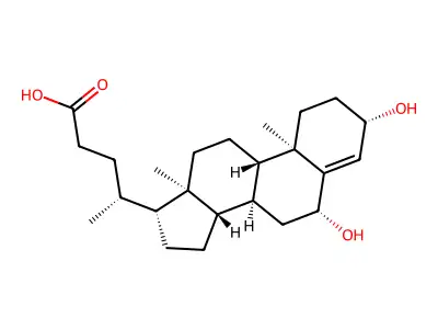 4-[(3R,6S)-3,6-dihydroxy-10,13-dimethyl-2,3,6,7,8,9,11,12,14,15,16,17-dodecahydro-1H-cyclopenta[a]phenanthren-17-yl]pentanoic acid structure