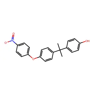 4-[2-[4-(4-Nitrophenoxy)phenyl]propan-2-yl]phenol structure