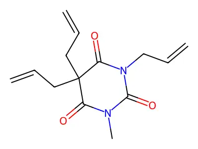 2,4,6(1H,3H,5H)-Pyrimidinetrione, 3-methyl-1,5,5-tri(2-propenyl)- structure