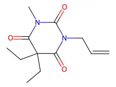 2,4,6(1H,3H,5H)-Pyrimidinetrione, 5,5-diethyl-1-methyl-3-(2-propenyl)- structure