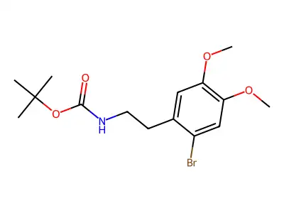 tert-butyl N-[2-(2-bromo-4,5-dimethoxyphenyl)ethyl]carbamate structure