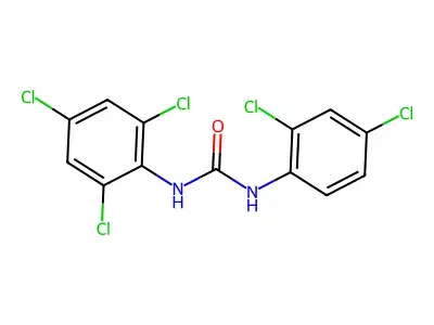 1-(2,4-Dichlorophenyl)-3-(2,4,6-trichlorophenyl)urea structure