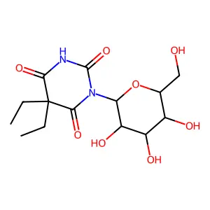 Barbital N-glucoside structure