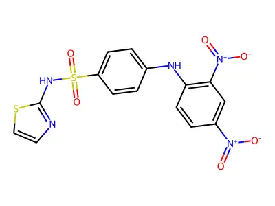 4-((2,4-dinitrophenyl)amino)-N-(thiazol-2-yl)benzenesulfonamide structure