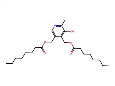 Pyridoxine 3,4-dicaprylate structure