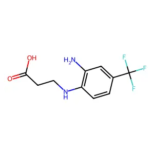 3-[2-Amino-4-(trifluoromethyl)anilino]propanoic acid structure