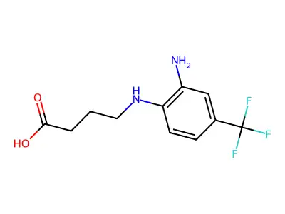 4-[2-Amino-4-(trifluoromethyl)anilino]butanoic acid structure