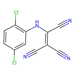 (2,5-二氯苯氨基)乙烯三甲腈 structure